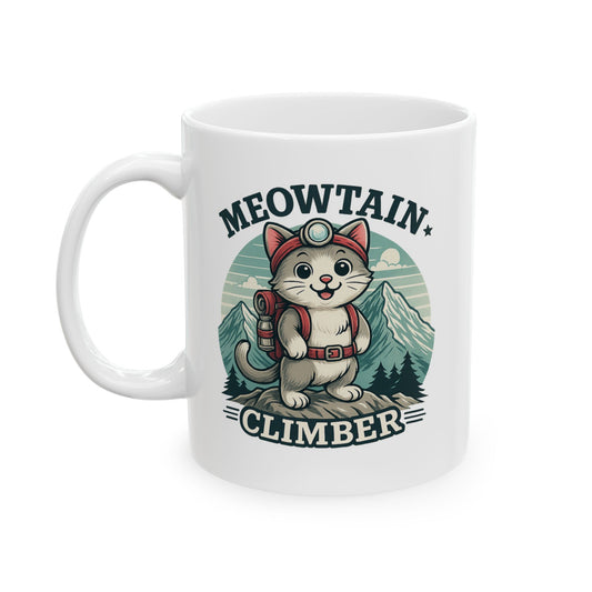 Meowtain Climber Mug (11oz, 15oz)