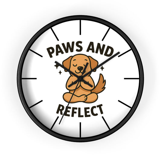 Paws and Reflect Dog Wall Clock